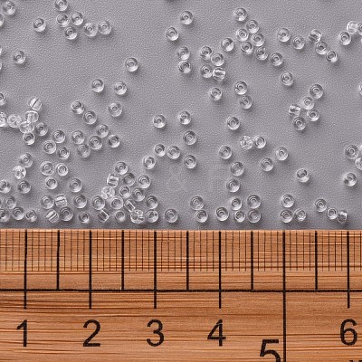 Clear 11/0 FGB Grade A Round Transparent Glass Seed Beads X-SEED-Q006-F04-1