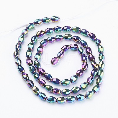 Electroplate Glass Beads X-GC885Y-1-1