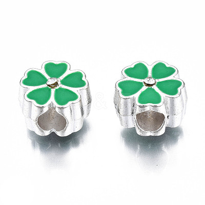 Alloy Enamel European Beads MPDL-T005-005-RS-1
