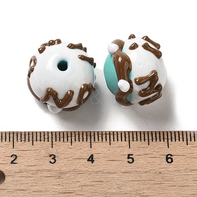 Hand Painted Acrylic with Enamel Beads MACR-K354-38H-1