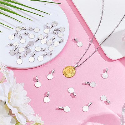 120Pcs Tibetan Style Alloy Glue On Flat Pad Pendant Bails FIND-HY0004-73-1