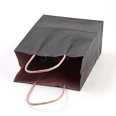Pure Color Kraft Paper Bags AJEW-G019-09B-1