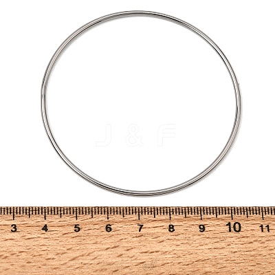 2MM 304 Stainless Steel Bangles for Women SA-CBA37BC-23B-P-1