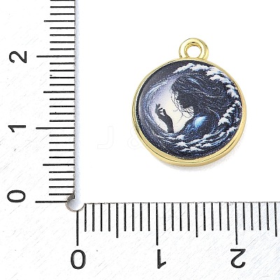 Printed Brass Pendants KK-CBAF4A6-01G-08-1
