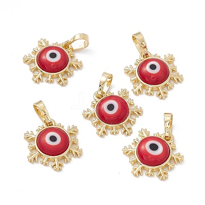 Handmade Evil Eye Lampwork Pendants LAMP-G157-04G-14-1