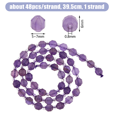 1 Strand Natural Amethyst Beads Strands G-FH0002-22-1
