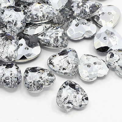 Acrylic Rhinestone Buttons X-BUTT-J007-01-C-1