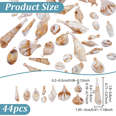 22Pcs Opaque Acrylic Pendants SACR-PH0002-26-1