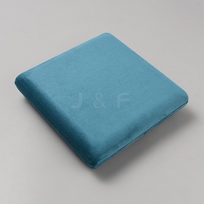 Square Velvet Necklace & Ring Storage Boxes VBOX-WH0018-01-1
