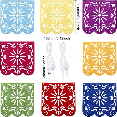 Cotton Flag Placemats for Dining Table and Felt Pennant Flags DJEW-FG0001-03-1