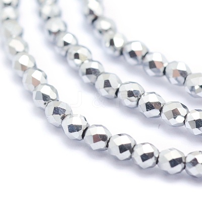 Electroplate Non-magnetic Synthetic Hematite Beads Strands G-L487-C-10-1