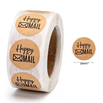 Self-Adhesive Kraft Paper Gift Tag Stickers X-DIY-G013-A18-1
