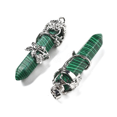 Synthetic Malachite Big Pointed Pendants G-A172-16F-1