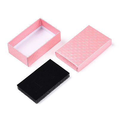 Rhombus Textured Cardboard Jewelry Boxes CBOX-T006-02E-1