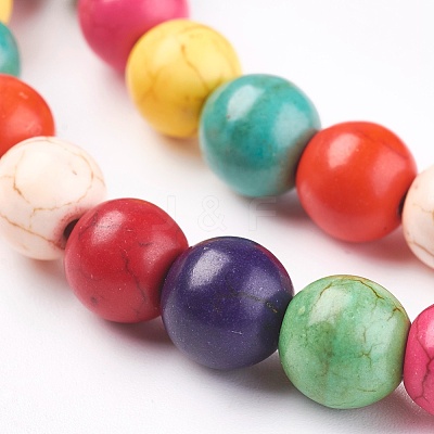 Synthetic Turquoise Beads Strands TURQ-G106-8mm-02P-1