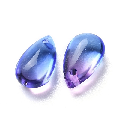 Transparent Glass Charms GLAA-O017-01H-1