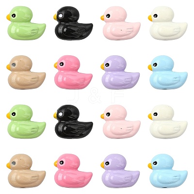 16Pcs 8 Colors Baking Paint Zinc Alloy Beads FIND-CJ0004-72-1