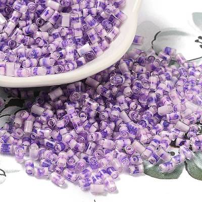 Two Tone Inside Colours Transparent Glass Seed Beads SEED-C004-05J-1