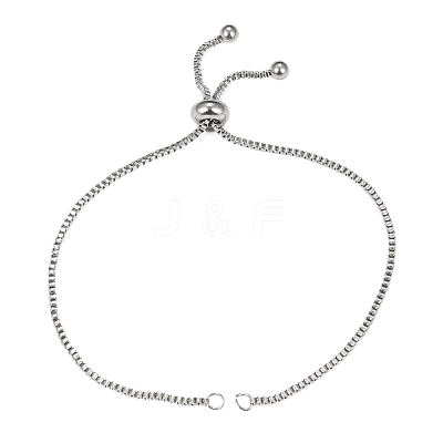 Tarnish Resistant Adjustable 304 Stainless Steel Slider Bracelets Making STAS-T050-031P-1