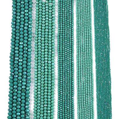 Electroplate Opaque Solid Color Glass Beads Strands EGLA-A044-P8mm-L31-1