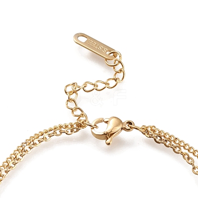 304 Stainless Steel Multi-strand Bracelets STAS-D152-04G-1