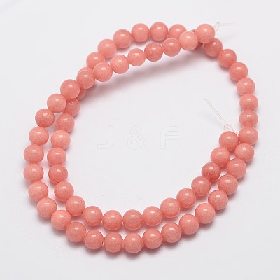 Natural Malaysia Jade Beads Strands G-A146-6mm-B08-1
