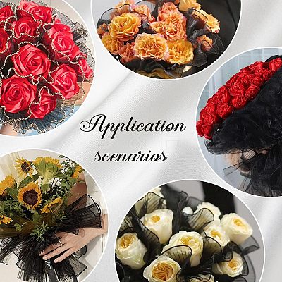 Pleated Gauze Yarn Flower Bouquets Wrapping Packaging OP-GF0001-01B-1
