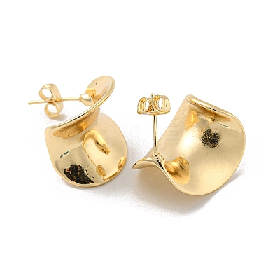 Brass Stud Earring EJEW-B035-02KCG-1