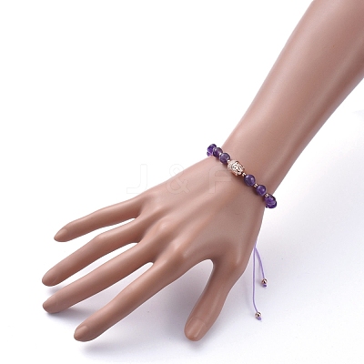 Adjustable Nylon Thread Braided Bead Bracelets BJEW-JB05291-1