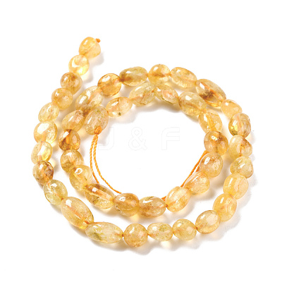 Heated Natural Citrine Beads Strands G-G018-04-1