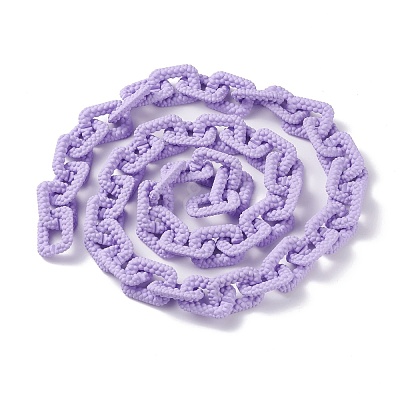 Opaque Spray Painted Acrylic Cable Chains AJEW-JB01100-1