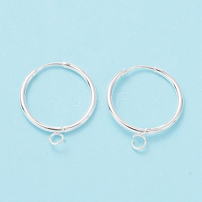 201 Stainless Steel Huggie Hoop Earring Findings STAS-P283-01N-S-1