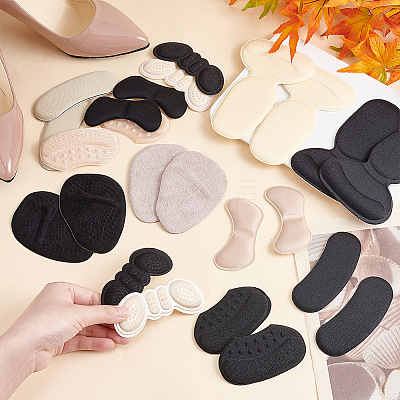 12 Style Foam Heel Grips AJEW-PH0004-46-1