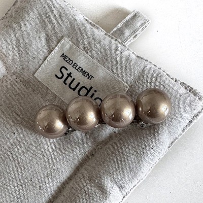 Plastic Pearl with Alloy Hair Barrettes PW-WG00FBF-02-1