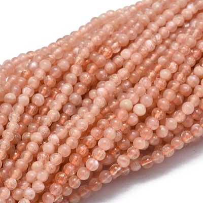 Natural Sunstone Beads Strands G-A177-04-13-1