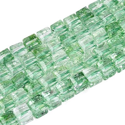Crackle Transparent Glass Beads Strands GLAA-N062-4mm-05-1