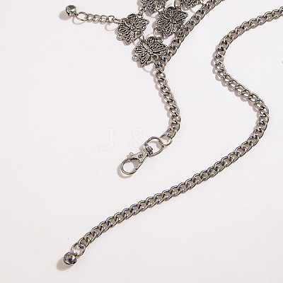 Tibetan Style Butterfly Zinc Alloy Tassel Waist Belly Chains for Women FS-WG3E192-01-1