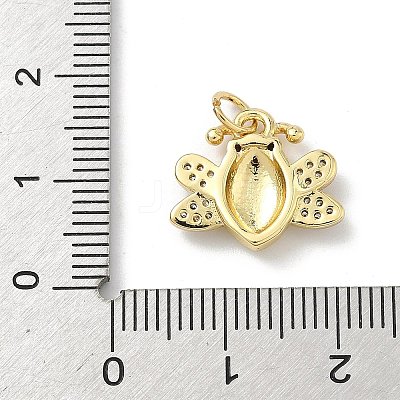 Brass Micro Pave Cubic Zirconia Pendants KK-H537-19B-G-1