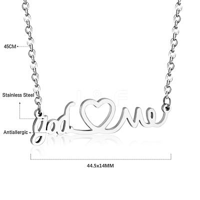 Stainless Steel Pendant Necklaces JN071A-X-1