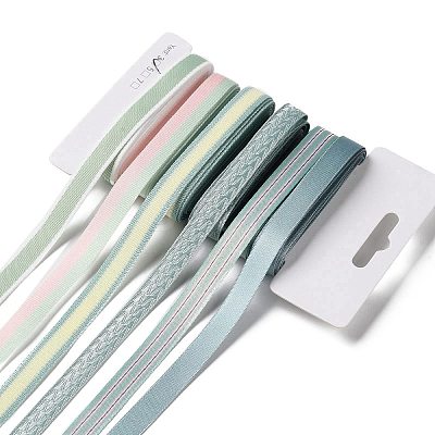 18 Yards 6 Styles Polyester Ribbon SRIB-Q022-F11-1