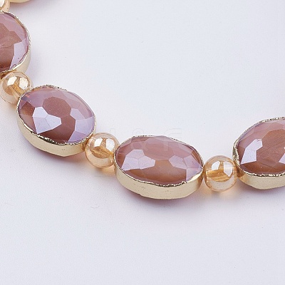 Opaque Glass Beads Strands EGLA-K013-PL-07A-1