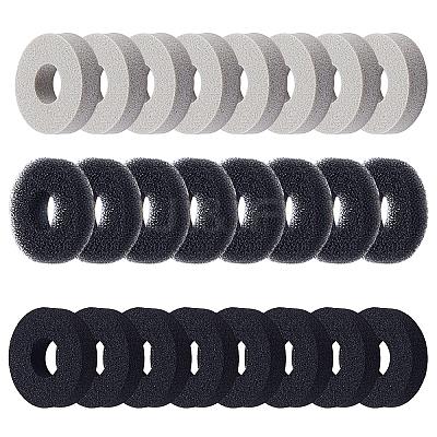 SUPERFINDING 30Pcs 2 color Joystick Sponge Ring AJEW-FH0001-53-1