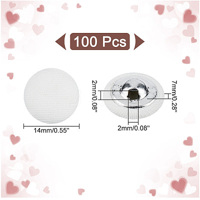 100Pcs Cloth Shank Buttons BUTT-NB0001-72B-1