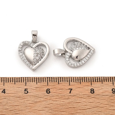 Brass Micro Pave Cubic Zirconia Pendants KK-G533-24P-1