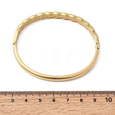 304 Stainless Steel Hinged Bangles for Women BJEW-B168-13G-1