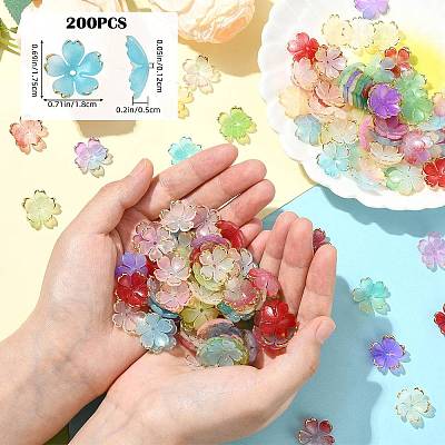 Acrylic Bead Caps OACR-SZ0002-06B-1