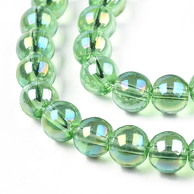 Electroplate Transparent Glass Beads Strands LS-GLAA-T032-T4mm-AB15-1