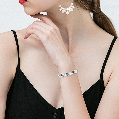 300Pcs 2 Styles Imitation Pearl Acrylic European Beads OPDL-SP0001-04-1