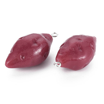 Opaque Resin Pendants RESI-S356-073-1