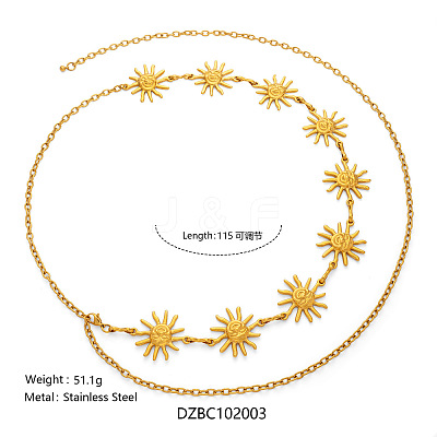 Summer Beach 304 Stainless Steel Link Chain Waist Belly Chains for Sexy Bikini FS-WGD8E2E-03-1